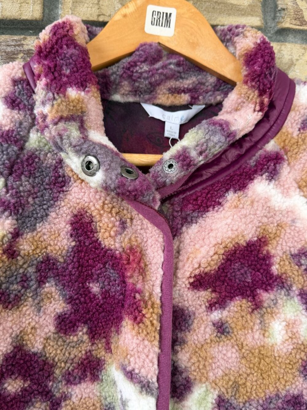 NWT Johnny Was Calme Purple Floral Sherpa Jacket L - Picture 6 of 14
